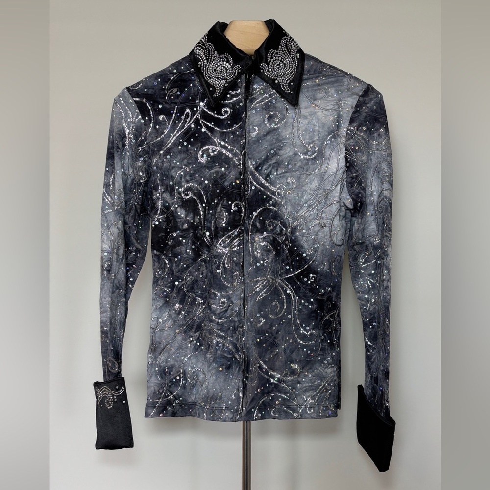 Horseback Riding Western Showing Long Sleeve Zip Up (Size: Small)